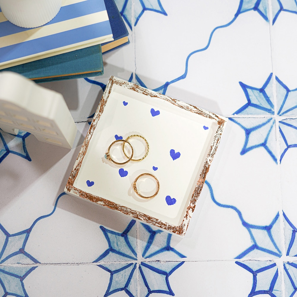 Diy Stoffe Inspiration 604q Giessen Paket Untersetzer Quadrat Haeuser Mini Pigment Ultrablau Weiss Spiegelfolie