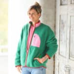 Diy Stoffe Outfit 581b Boucle Emerald Popeline Helles Pink
