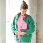 Diy Stoffe Outfit 581c Boucle Emerald Popeline Helles Pink