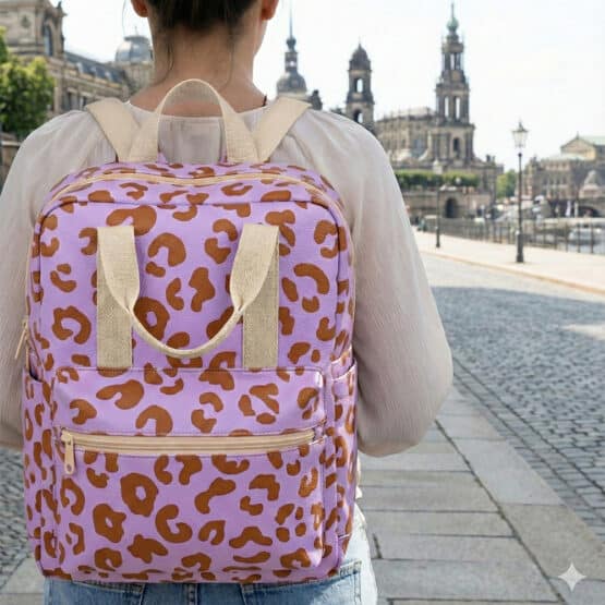 Kunstleder Leo Lavendel Braun Kik