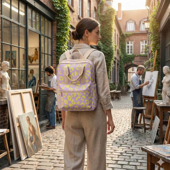 Kunstleder Neon Gelb Lavendel Kik