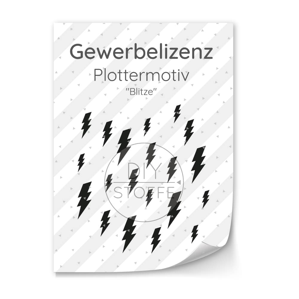 Lizenz Blitze Plottermotiv Diy Stoffe Lizenz Blitze Plottermotiv Diy Stoffe