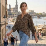 Musselin–leoprint–camel Beige Kik