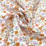 Popeline Copper Millefleur Staubweiss Organic 3