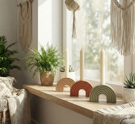 Regenbogen Kerzenhalter Giessform Boho Kik