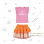 Schulanfang Outfit Pink Orange 1