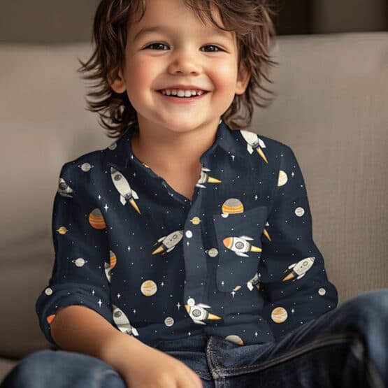 Baumwollstoff Weltall