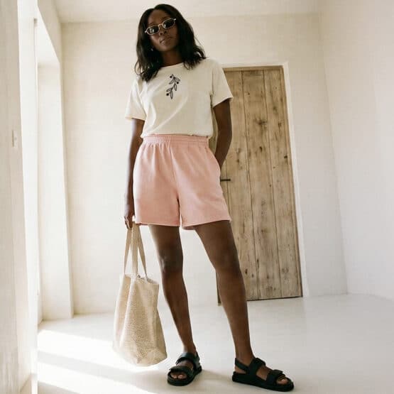 French Terry Helles Lachs Altrosa Plott Kif