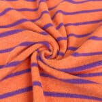 Frottee Jersey Streifen Sunset Orange Light Lilac3
