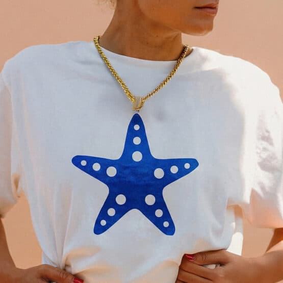 Plottermotiv Seestern Königsblau