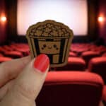 Label „Popcorn“ – 42 x 45 mm – Camel Braun