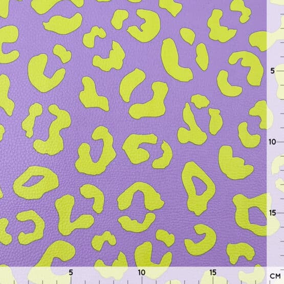 Kunstleder Leo Lavendel Neongelb 1