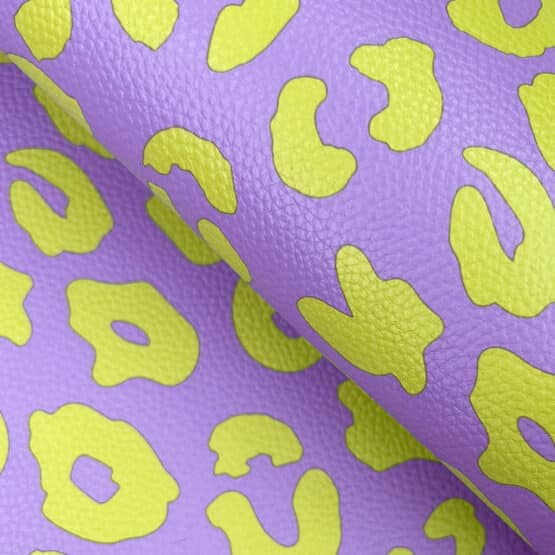 Kunstleder Leo Lavendel Neongelb 3