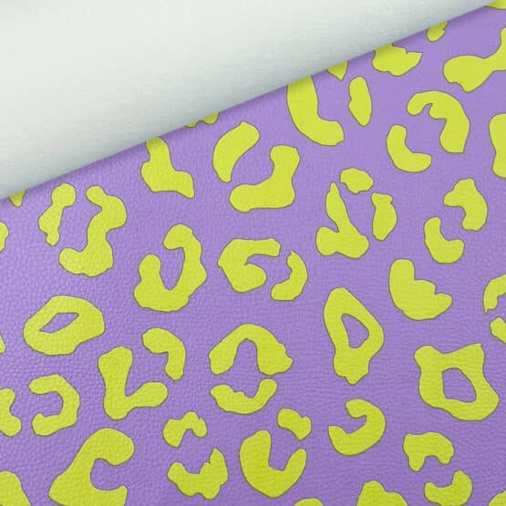 Kunstleder Leo Lavendel Neongelb