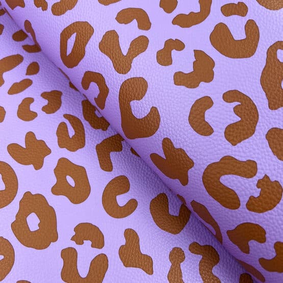 Kunstleder Leo Lavendel Zimt 2