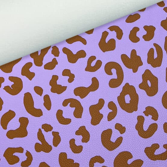 Kunstleder Leo Lavendel Zimt