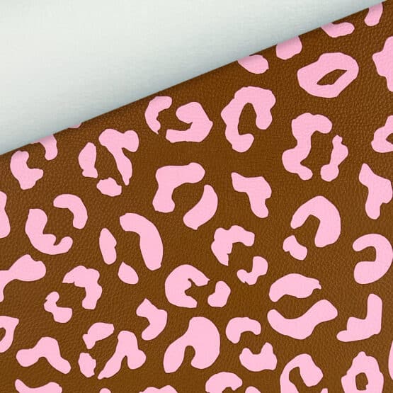 Kunstleder Leo Zimt Lachs Rosa 3