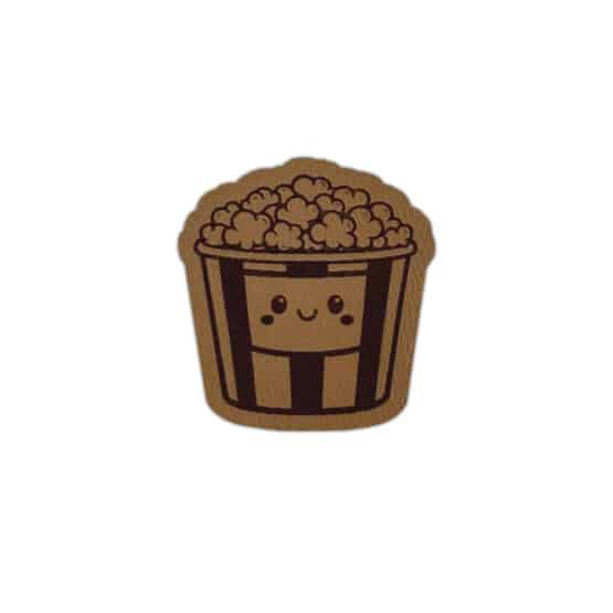 Label Cute Popcorn 42 45 Mm Camel Braun
