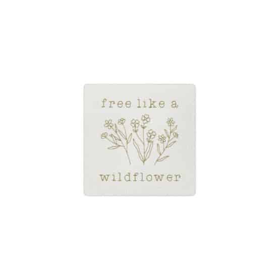 Label Free Like A Wildflower 35 X 35 Mm Cremeweiss