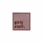 Label „girly stuff“ – 40 x 40 mm – Rosé