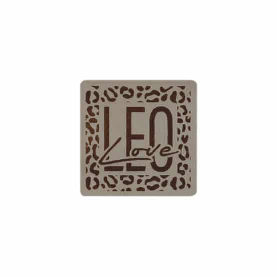Label Leo Love 40 X 40 Mm Tan Beige 1