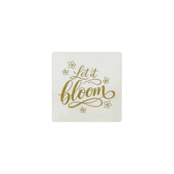 Label Let It Bloom 35 X 35 Mm Cremeweiss