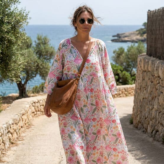 Musselin Cheerful Flowers Kif