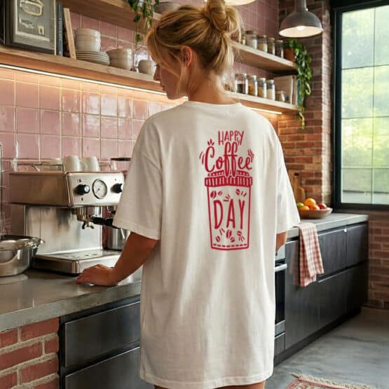 Plotterfolie Rot Happy Coffee