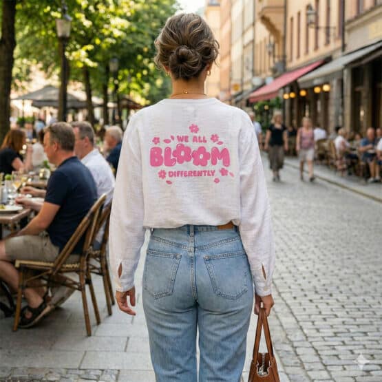 Plottermotiv Pink Leinenbluse Kik