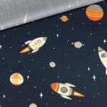 Popeline Flying Rockets Dunkelblau 2