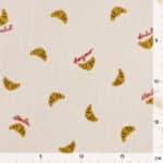 Rippenjersey Mini Croissants Leichte Qualitaet Natur Sprenkel