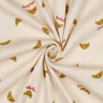 Rippenjersey Mini Croissants Leichte Qualitaet Natur Sprenkel 3