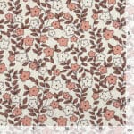 Rippenjersey Retro Flowers Natur Organic