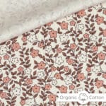 Rippenjersey Retro Flowers Natur Organic 2