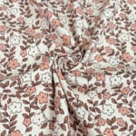 Rippenjersey Retro Flowers Natur Organic 3