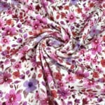 Single Jersey Pink Fuchsia Blueten Warmweiss 1