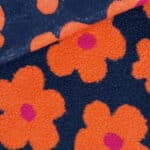 Teddyfleece Big Flowers Marineblau 3