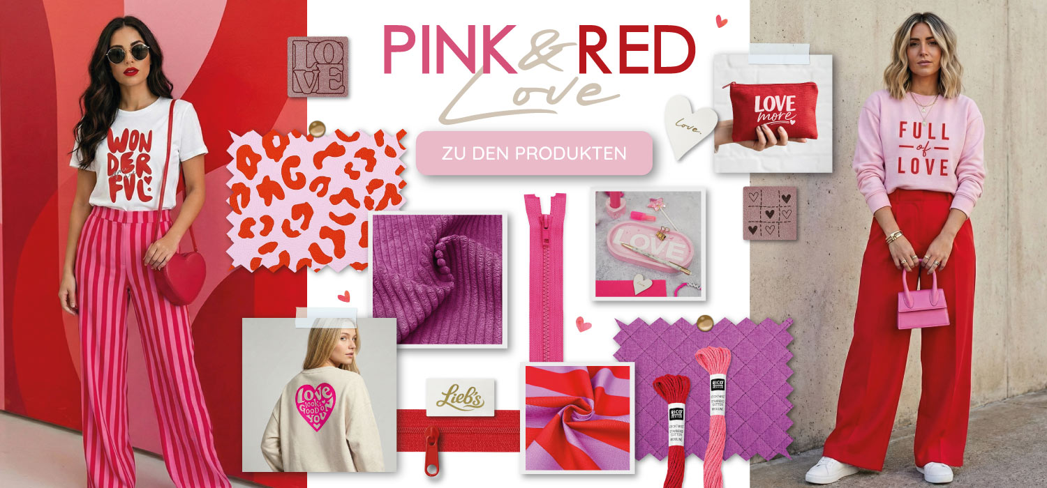 Banner Pink Red Love Startseite Diy Stoffe