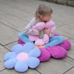 Diy Stoffe Inspiration 604l Blumen Kissen Frotteejersey Pastellmintgruen Lavendel Rosa Velvet Breitcord Fuchsia Natur