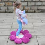 Diy Stoffe Inspiration 604r Blumen Kissen Frotteejersey Pastellmintgruen Lavendel Rosa Velvet Breitcord Fuchsia Natur