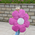 Diy Stoffe Inspiration 604v Blumen Kissen Frotteejersey Pastellmintgruen Lavendel Rosa Velvet Breitcord Fuchsia Natur