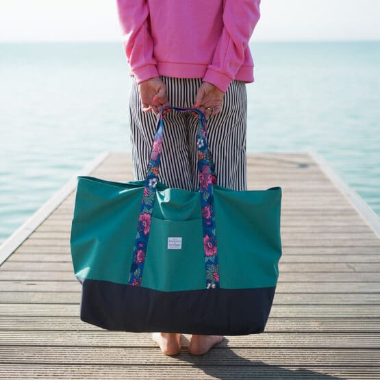 Diy Stoffe Inspiration 605j Strandtasche Xl Aquamarin Outdoor Gurtband