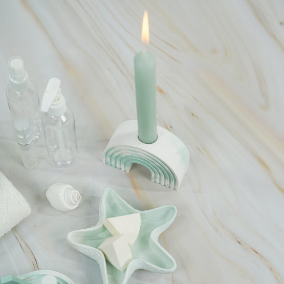 Diy Stoffe Inspiration 605m Giessen Paket Wellness Mint Muscheln Buchstaben Kerzenhalter Pigment Pinie