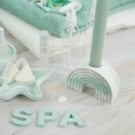 Diy Stoffe Inspiration 605t Giessen Paket Wellness Mint Muscheln Buchstaben Kerzenhalter Pigment Pinie Frottee