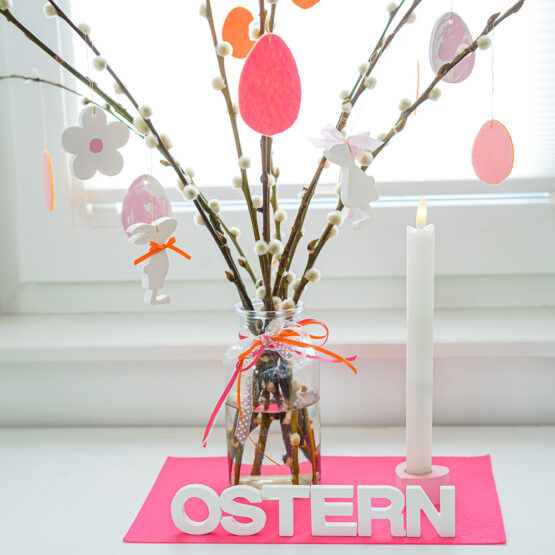 Diy Stoffe Inspiration 606a Giessen Paket Ostern Buchstaben Kerzenhalter Herz Pigment Fuchsia Orange Ei Hase Blume Filz