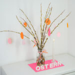 Diy Stoffe Inspiration 606o Giessen Paket Ostern Satin Organzaband Buchstaben Fuchsia Eier Orange Filz