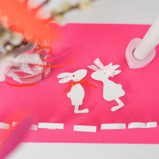 Diy Stoffe Inspiration 607e Giessen Paket Ostern Satin Organzaband Kerzenhalter Herz Hase