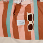 Diy Stoffe Inspiration 607g Strandtasche Xl Streifen Coral Caramel Canvas Label