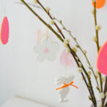 Diy Stoffe Inspiration 607h Giessen Paket Ostern Satin Organzaband Filz Ei Blume Orange Fuchsia