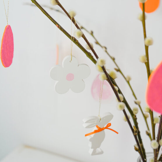 Diy Stoffe Inspiration 607h Giessen Paket Ostern Satin Organzaband Filz Ei Blume Orange Fuchsia